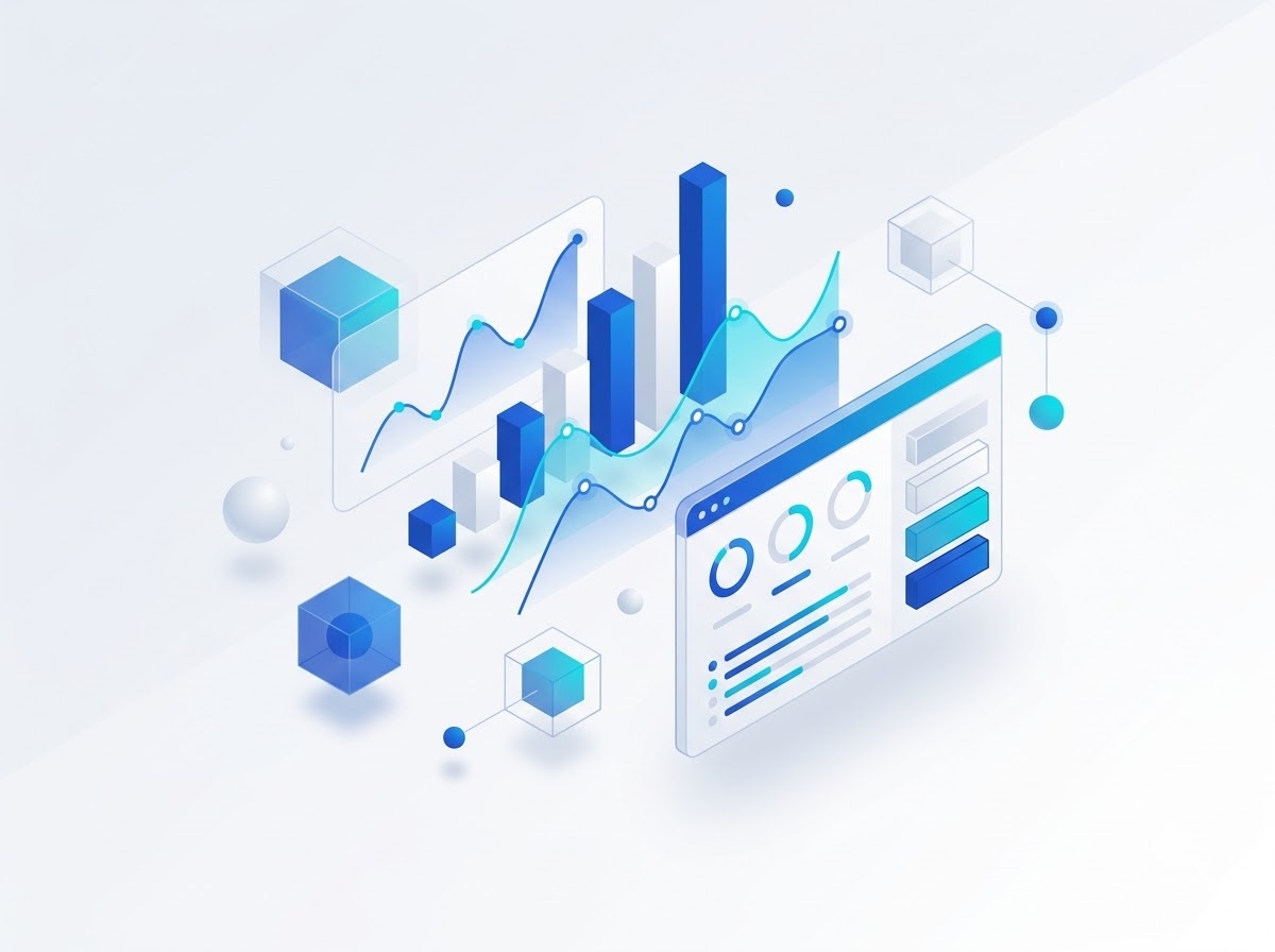 Data analytics and dashboard service illustration placeholder